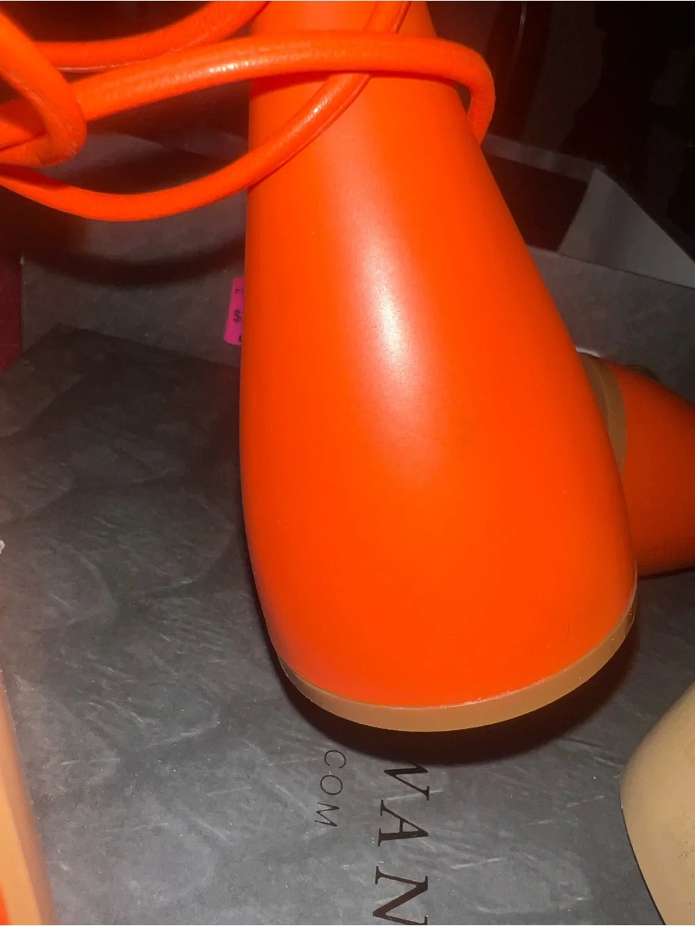Women’s Orange Lace-Up Platform Heels